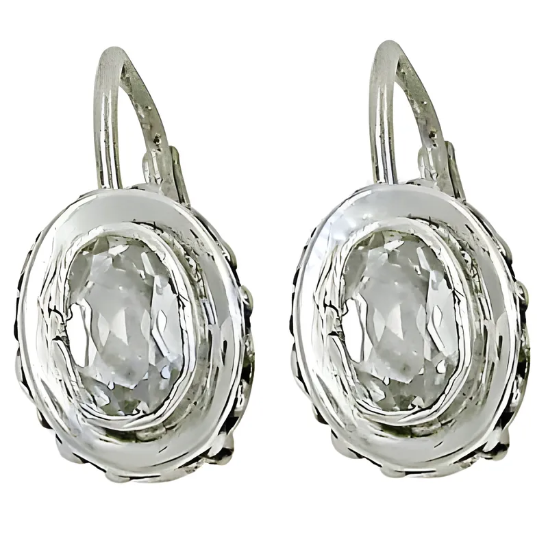 Stunning CZ Ethnic Designer Silver Earrings - Shop Now