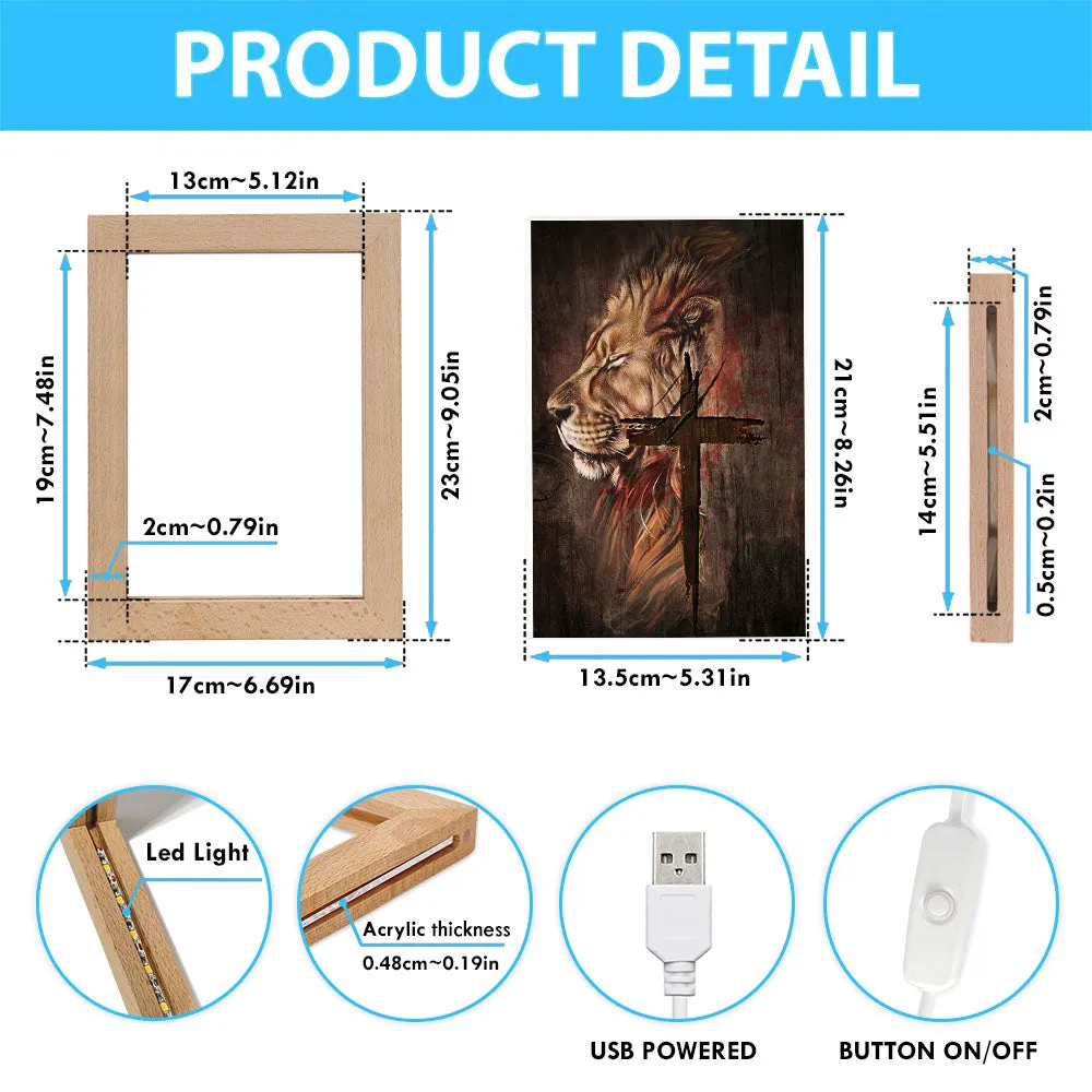 Stunning Lion Face Antique Cross Frame Lamp