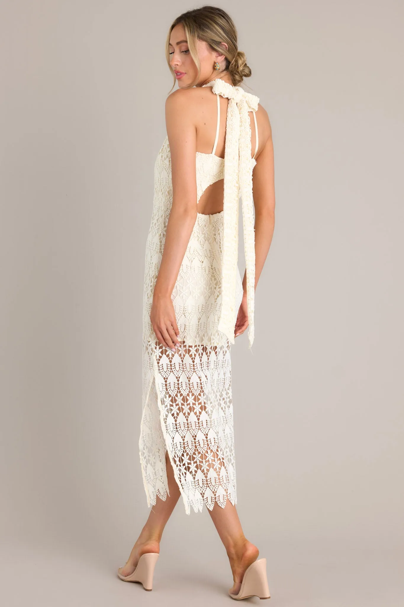 Stunning One Ivory Midi Dress
