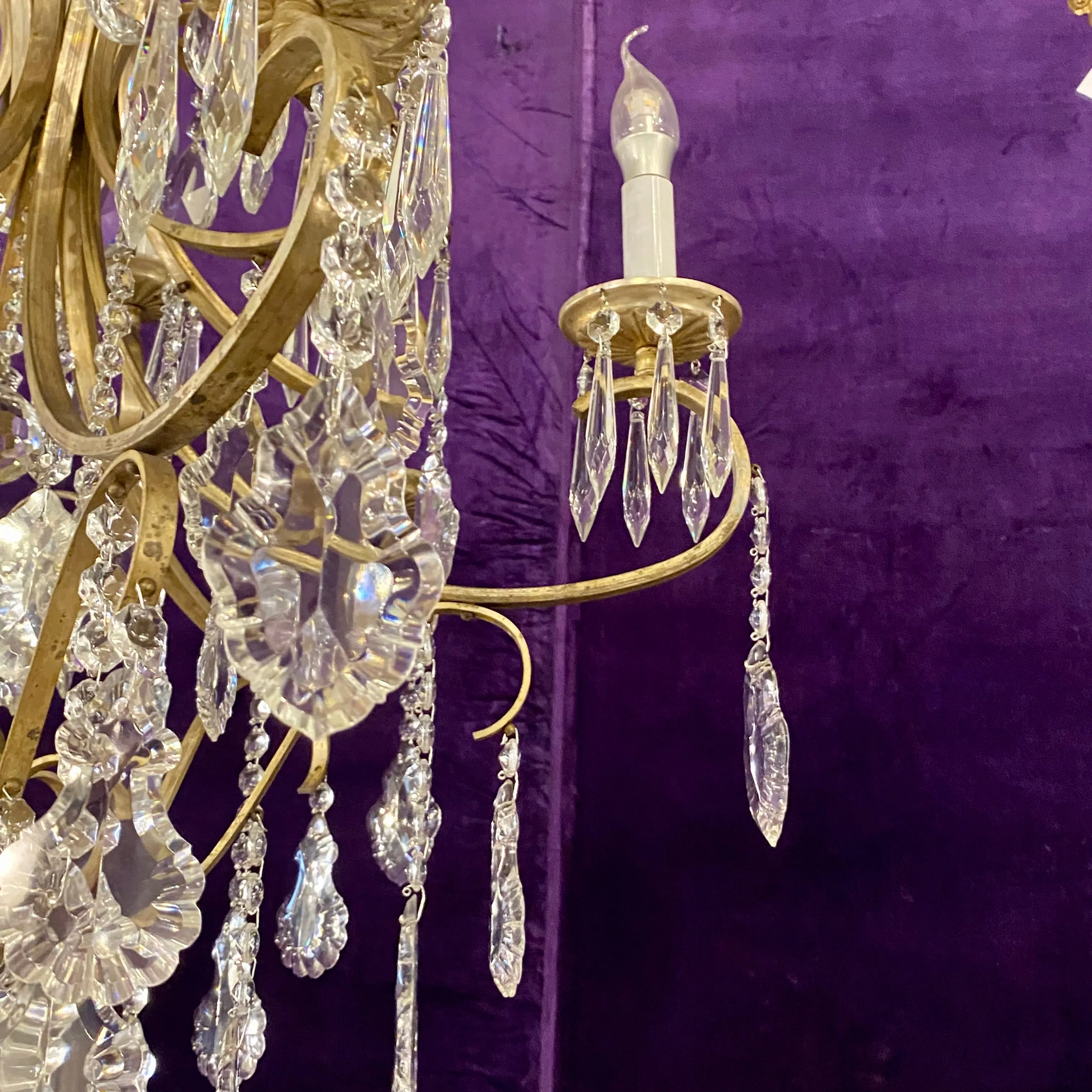 Stunning Silver Plated French Chandelier - SOLD