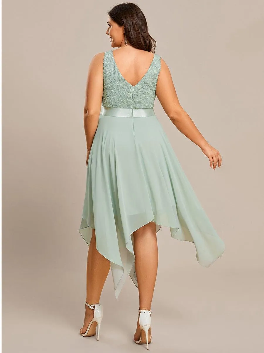 Stunning V Neck Prom Lace Dress for Women