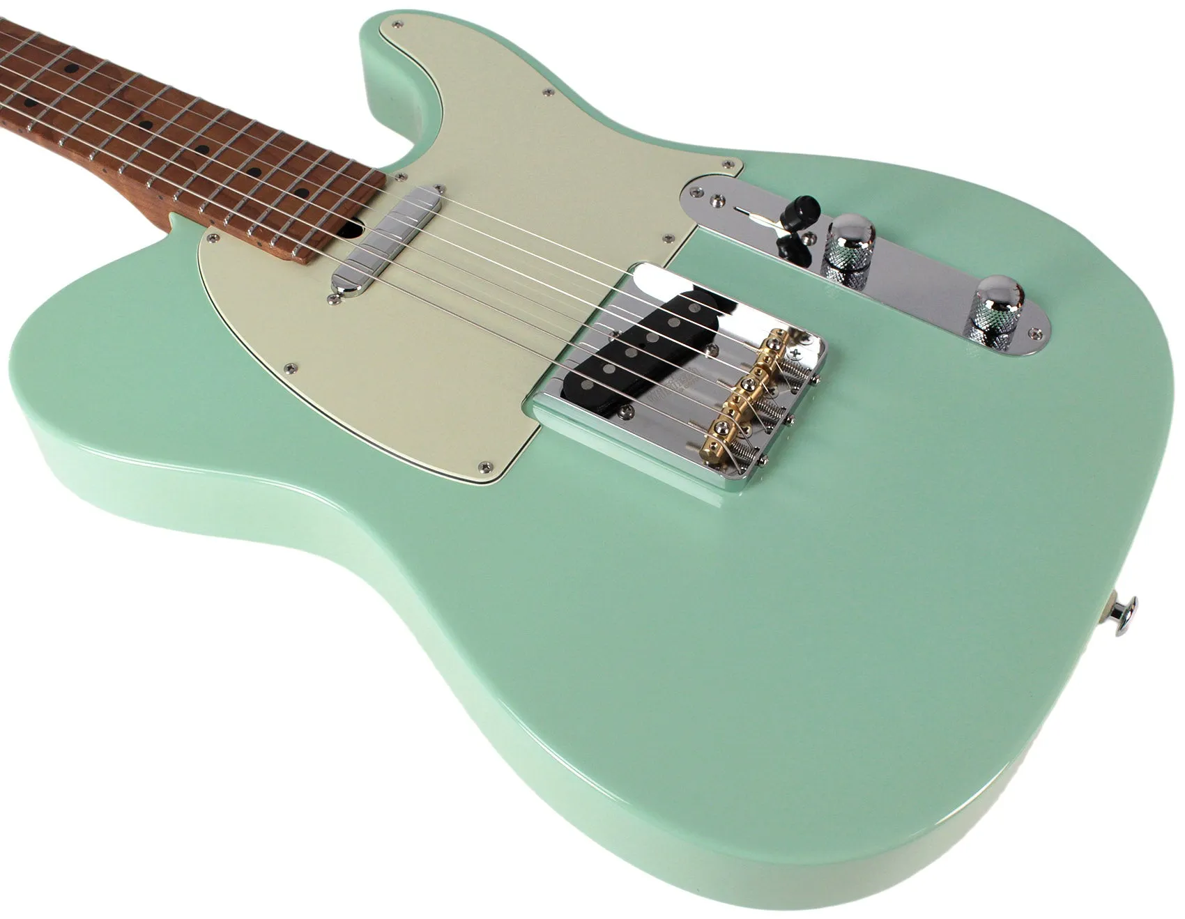 Suhr Select Classic T Guitar, Roasted Flamed Neck, Surf Green
