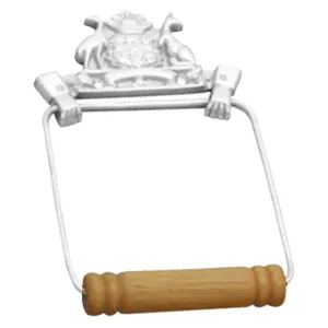 Superior Brass Paper Holder "Australiana" CP