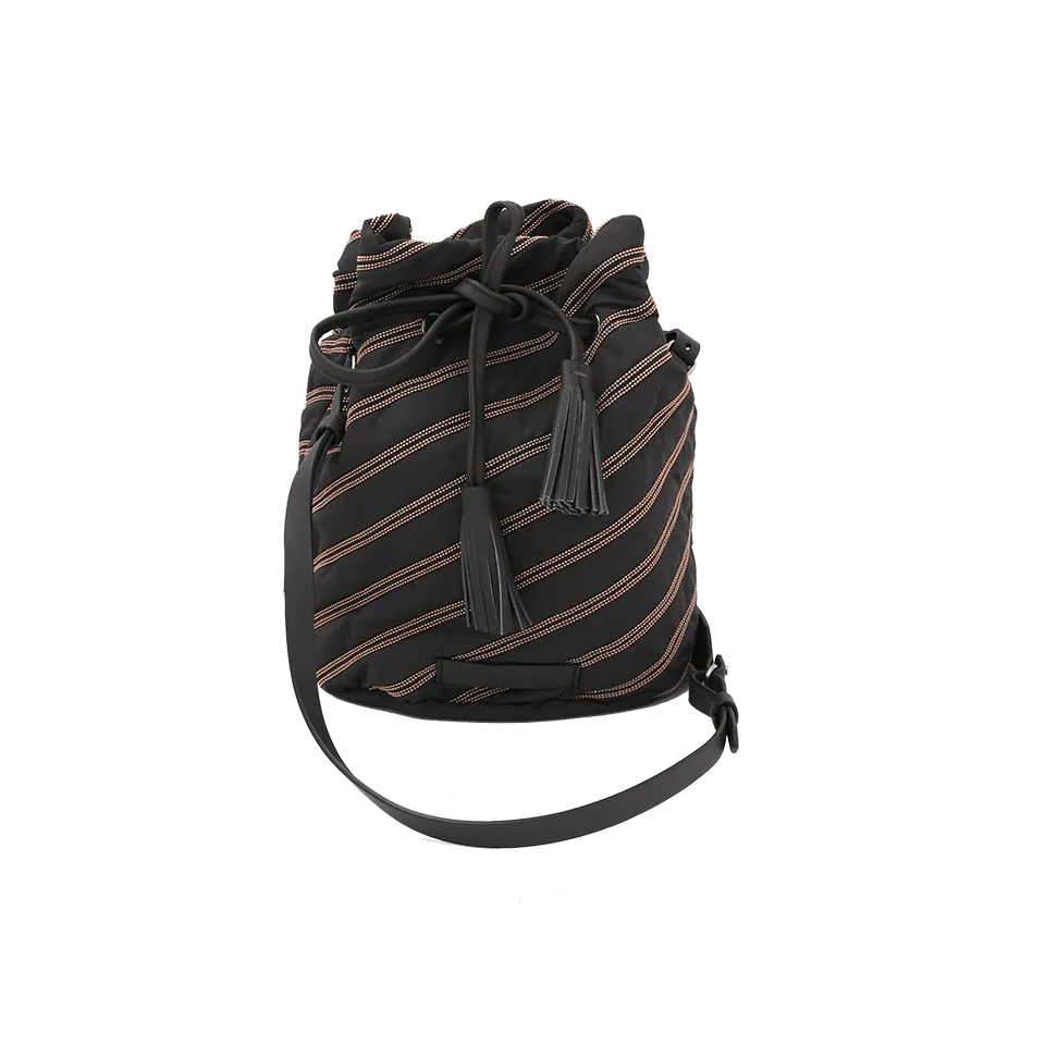 Taffeta Monili Stripe Mini Bucket