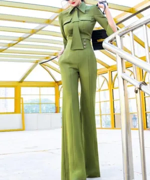 Tender Green Wide Leg 2 Piece Set