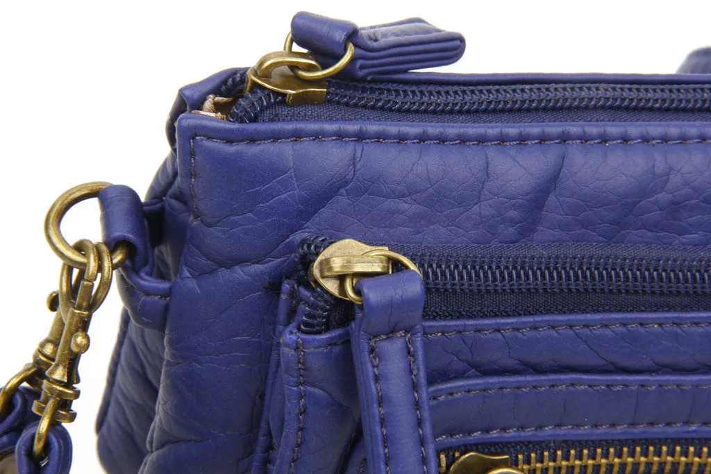 The Anita Three Way Crossbody Wristlet - Navy Blue