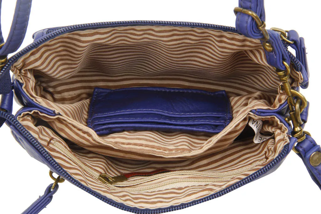 The Anita Three Way Crossbody Wristlet - Navy Blue