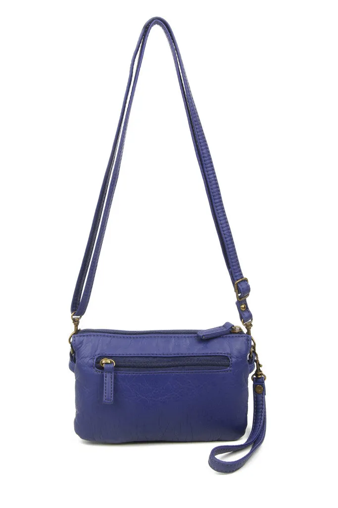 The Anita Three Way Crossbody Wristlet - Navy Blue