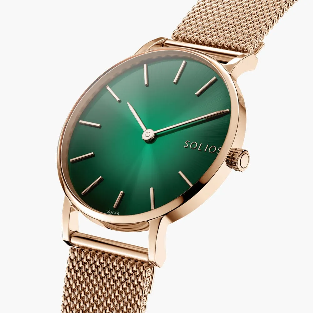 The Rainforest Classic | Green Dial - Rose Gold Case