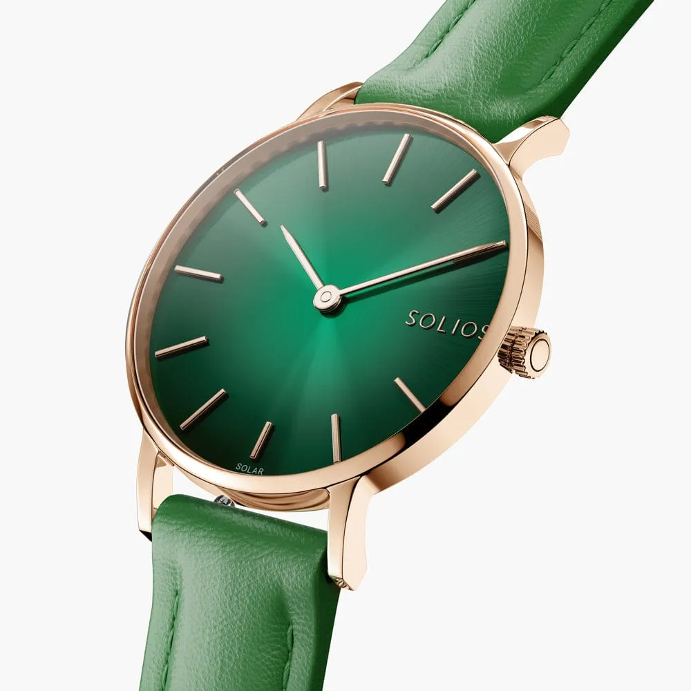 The Rainforest Classic | Green Dial - Rose Gold Case
