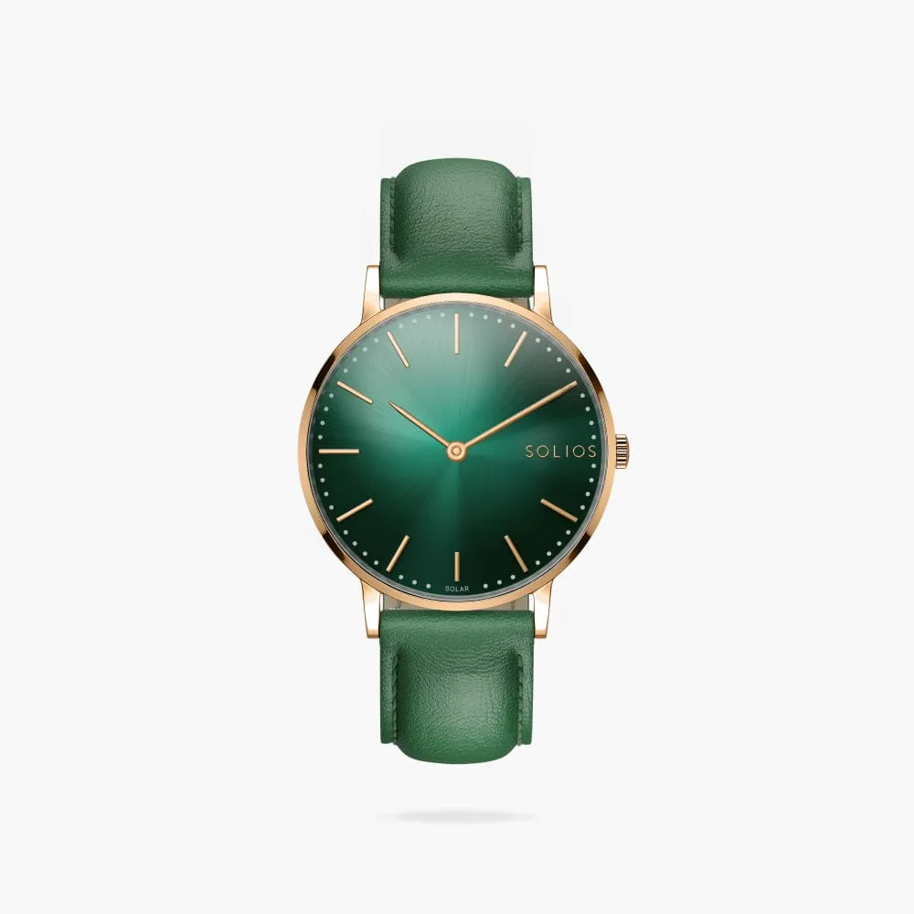 The Rainforest Classic | Green Dial - Rose Gold Case