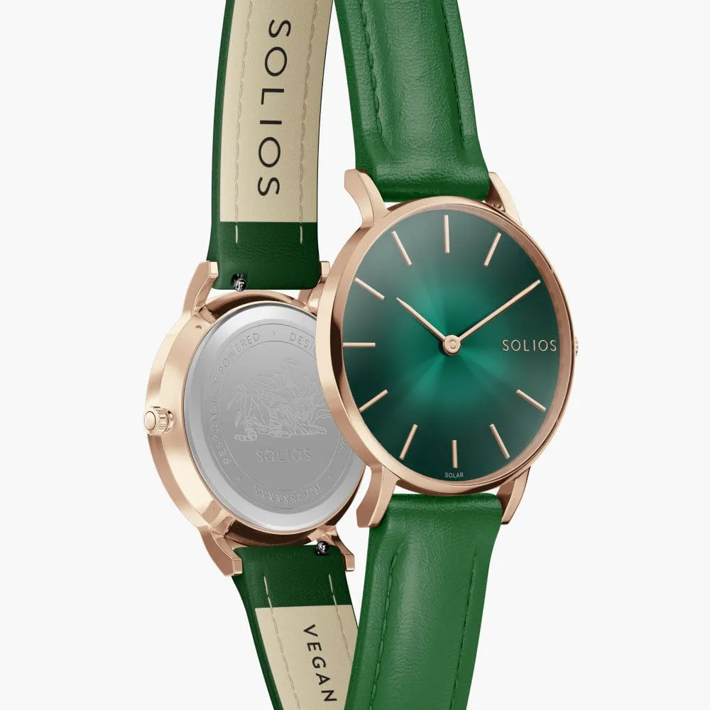 The Rainforest Classic | Green Dial - Rose Gold Case