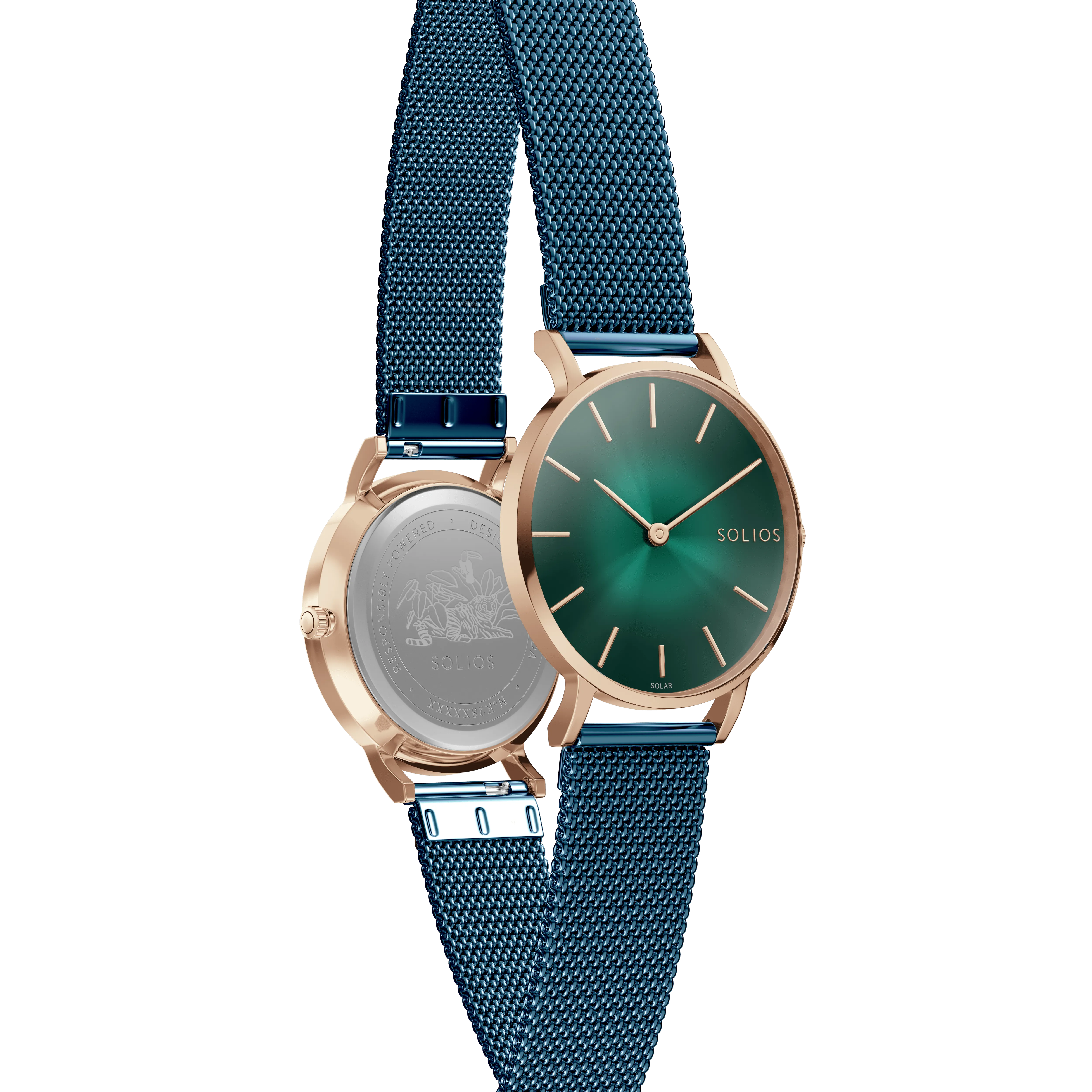 The Rainforest Classic | Green Dial - Rose Gold Case
