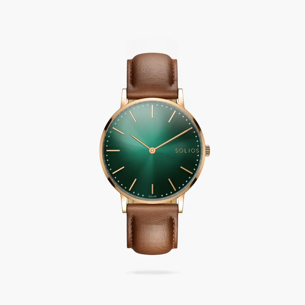 The Rainforest Classic | Green Dial - Rose Gold Case