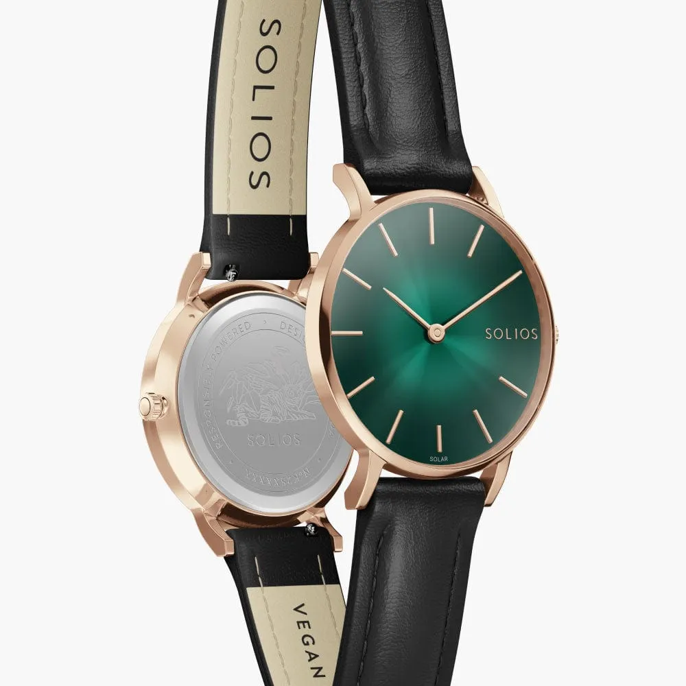 The Rainforest Classic | Green Dial - Rose Gold Case