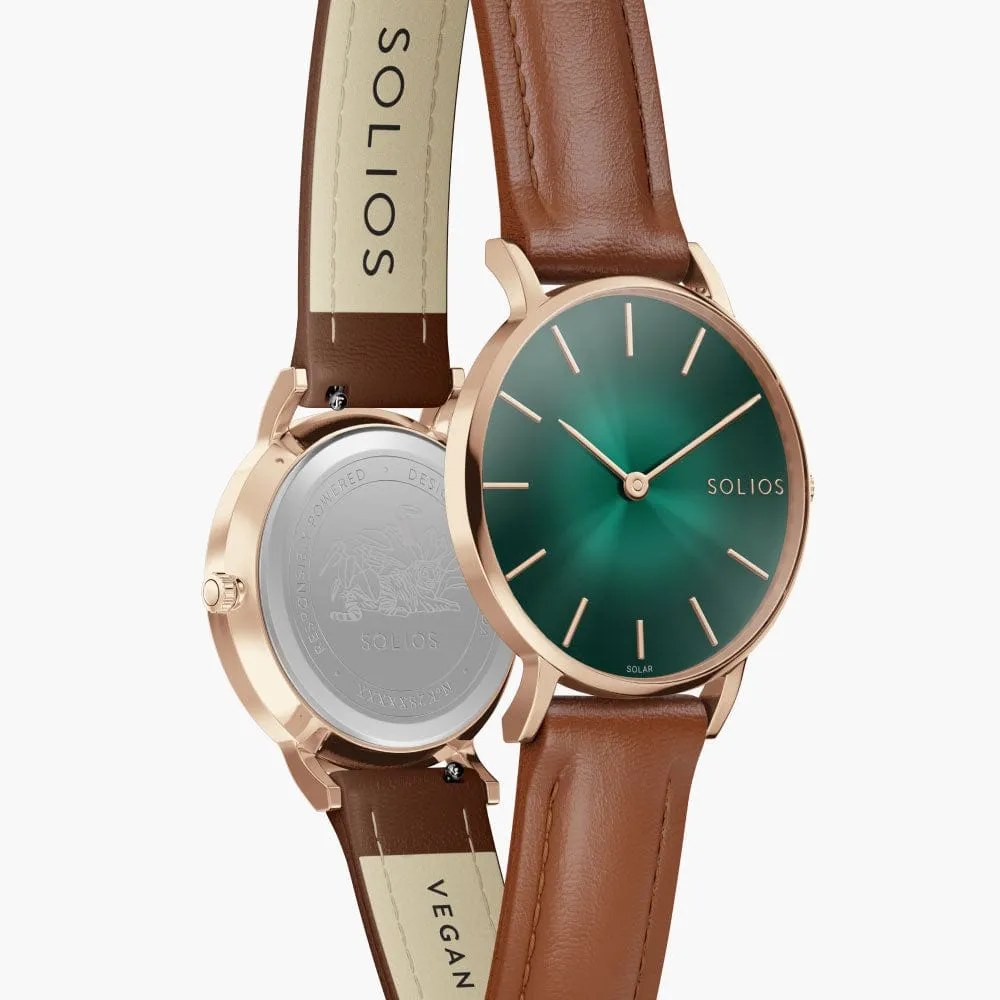 The Rainforest Classic | Green Dial - Rose Gold Case