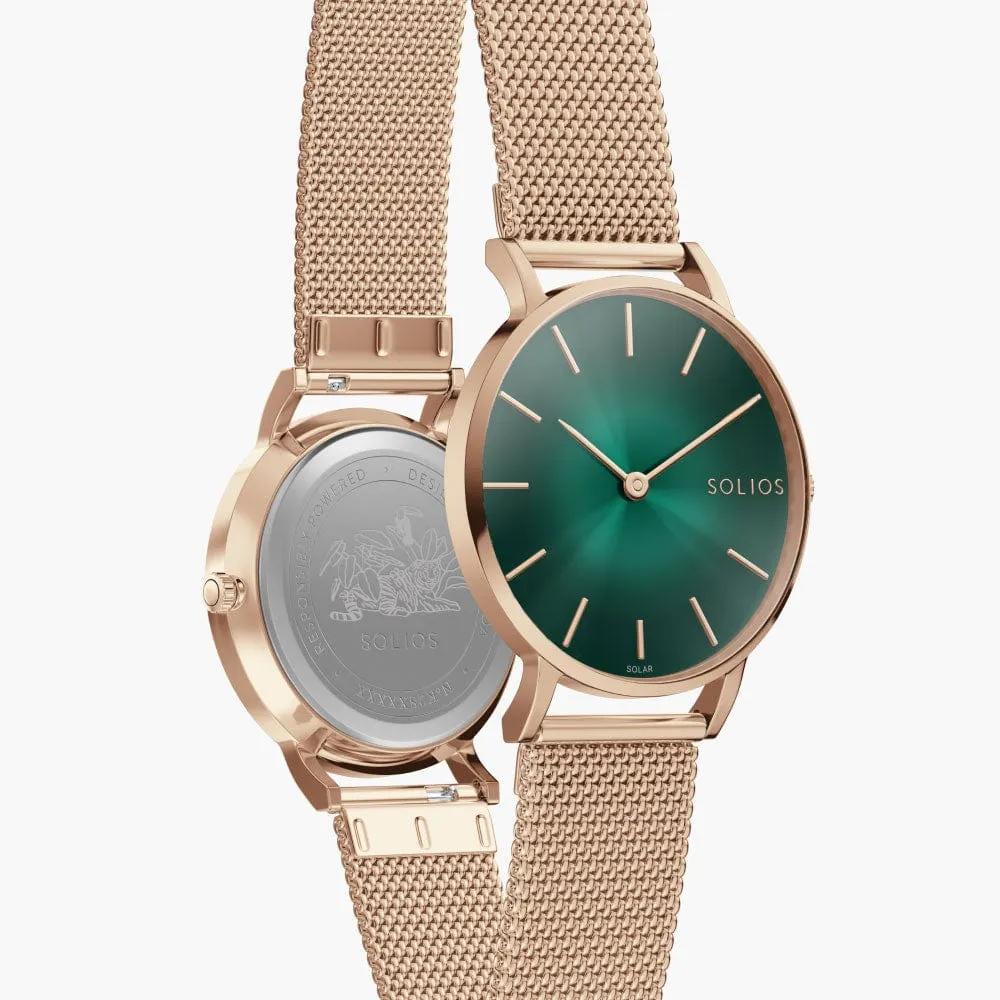 The Rainforest Classic | Green Dial - Rose Gold Case