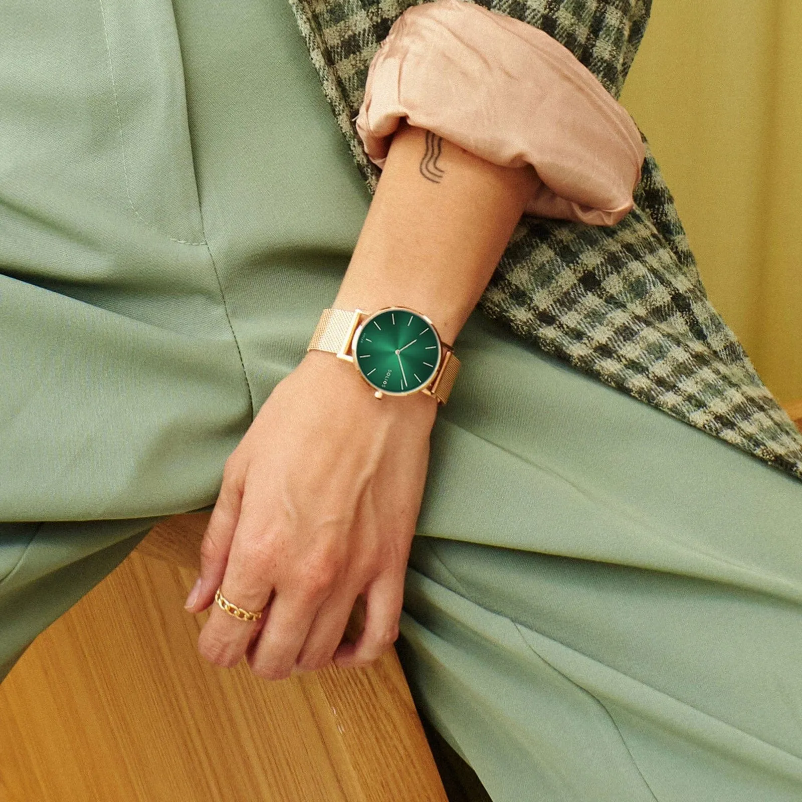 The Rainforest Classic | Green Dial - Rose Gold Case