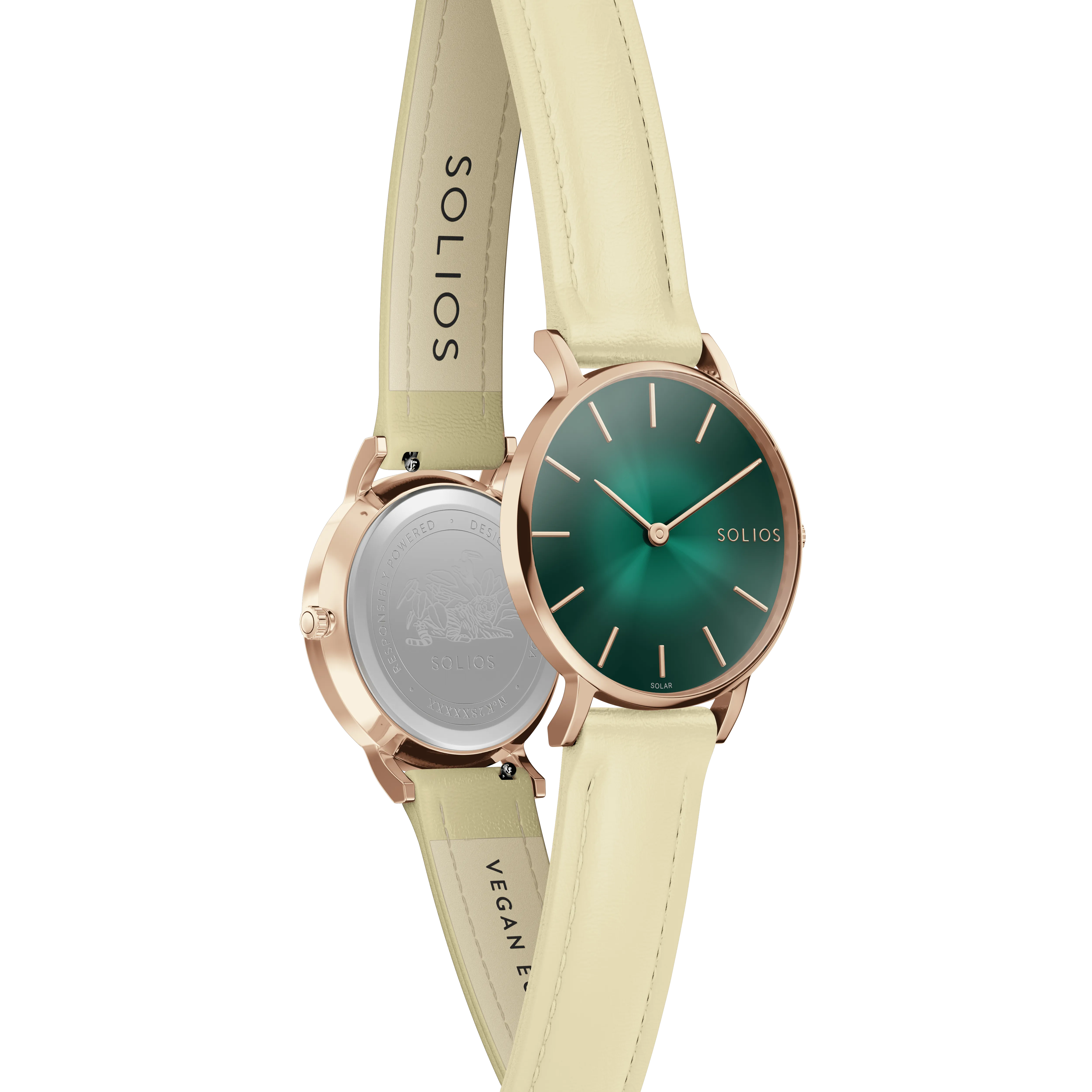 The Rainforest Classic | Green Dial - Rose Gold Case
