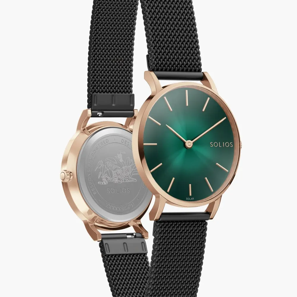 The Rainforest Classic | Green Dial - Rose Gold Case