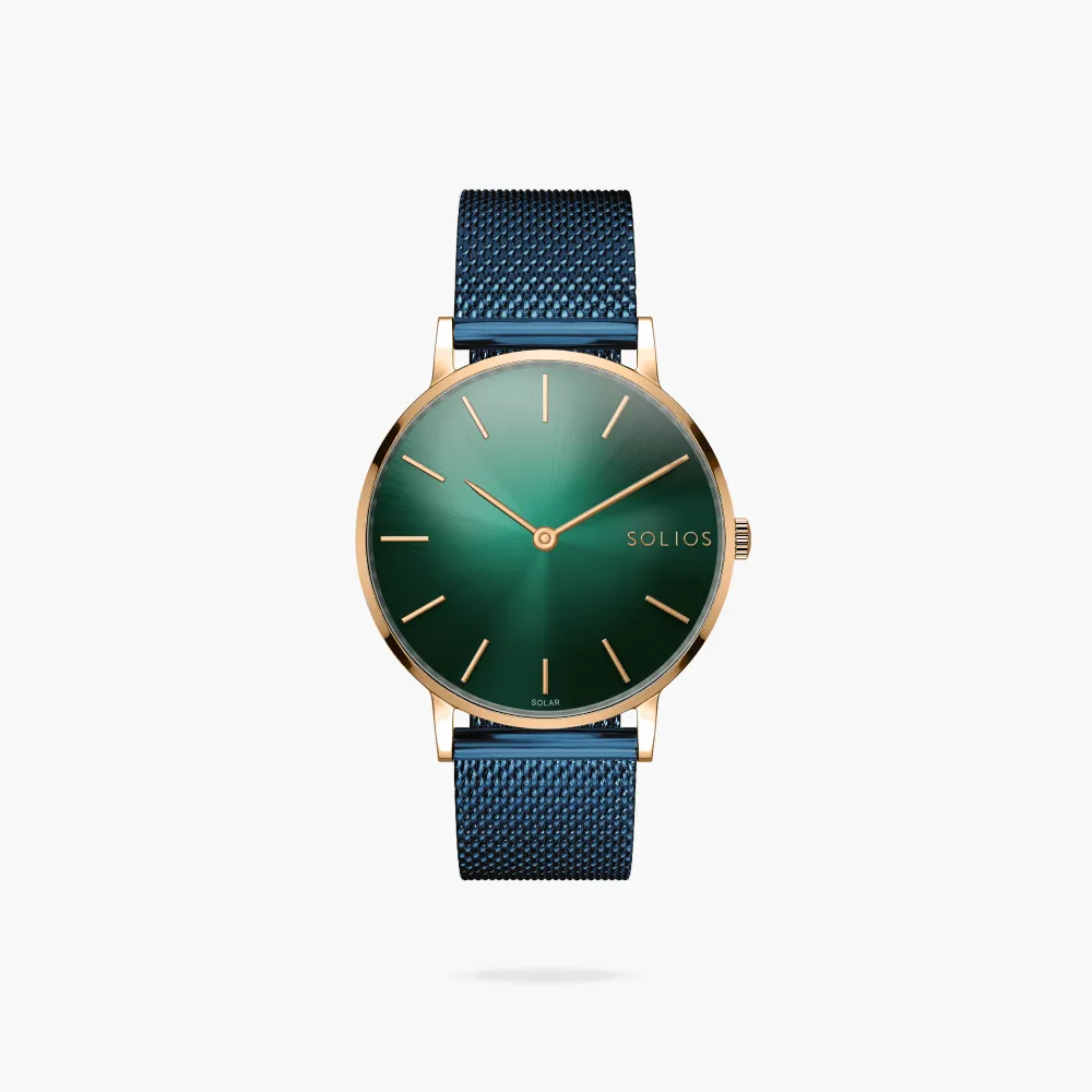 The Rainforest Classic | Green Dial - Rose Gold Case
