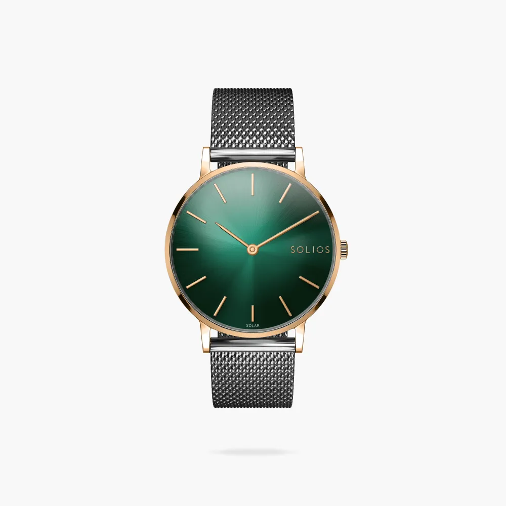 The Rainforest Classic | Green Dial - Rose Gold Case