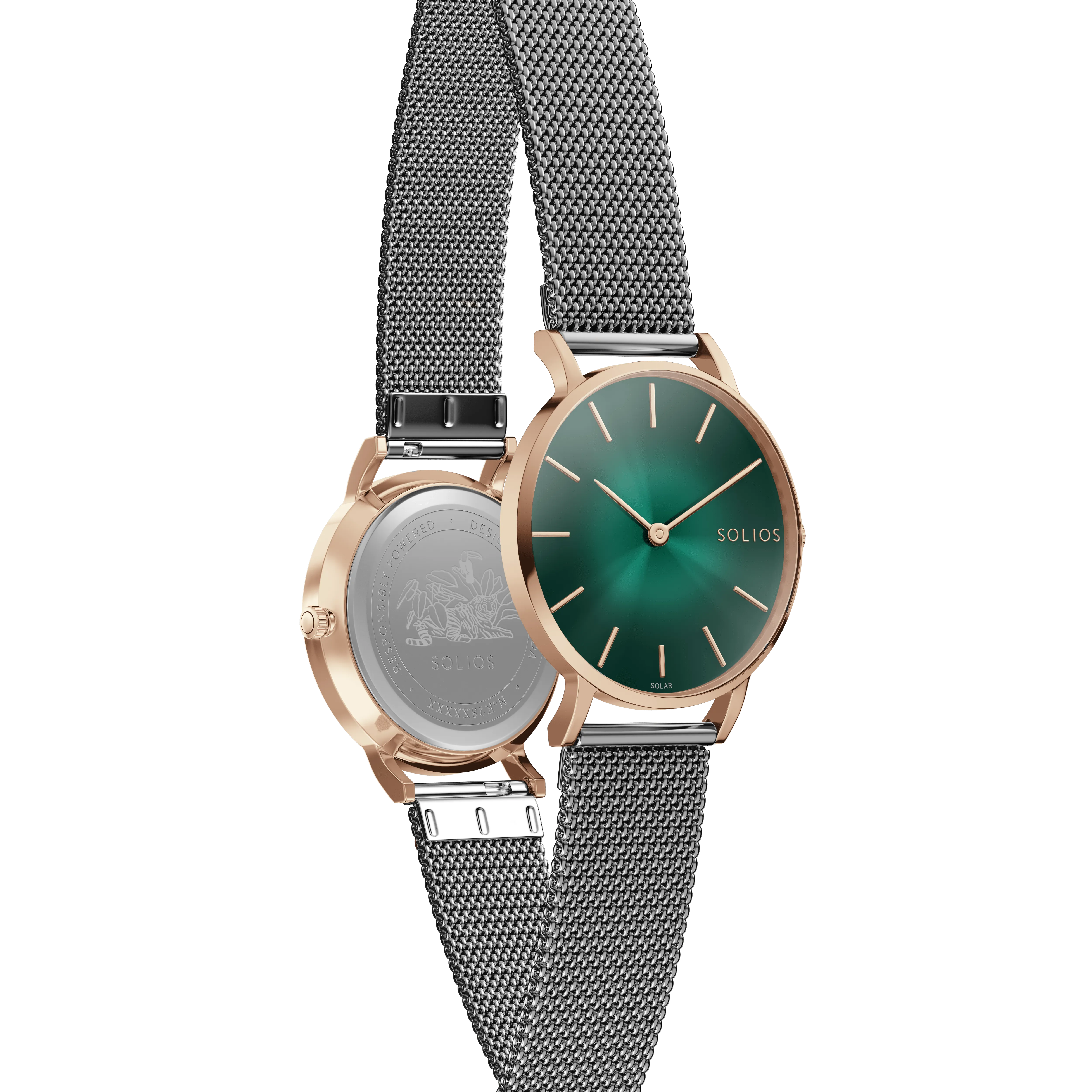 The Rainforest Classic | Green Dial - Rose Gold Case