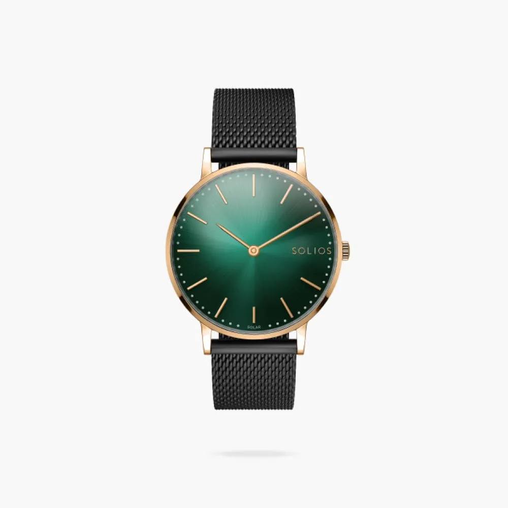 The Rainforest Classic | Green Dial - Rose Gold Case
