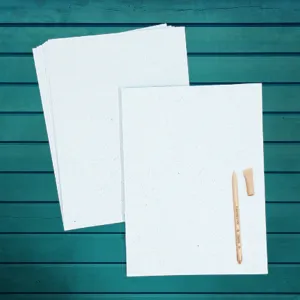 Threaded Handmade Paper Letter Heads Light Blue Colour