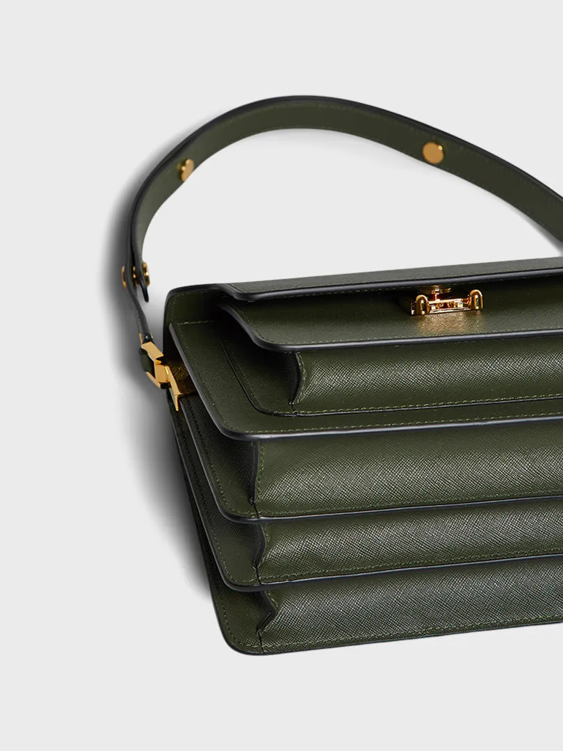 Trunk Bag in Dark Green Grained
