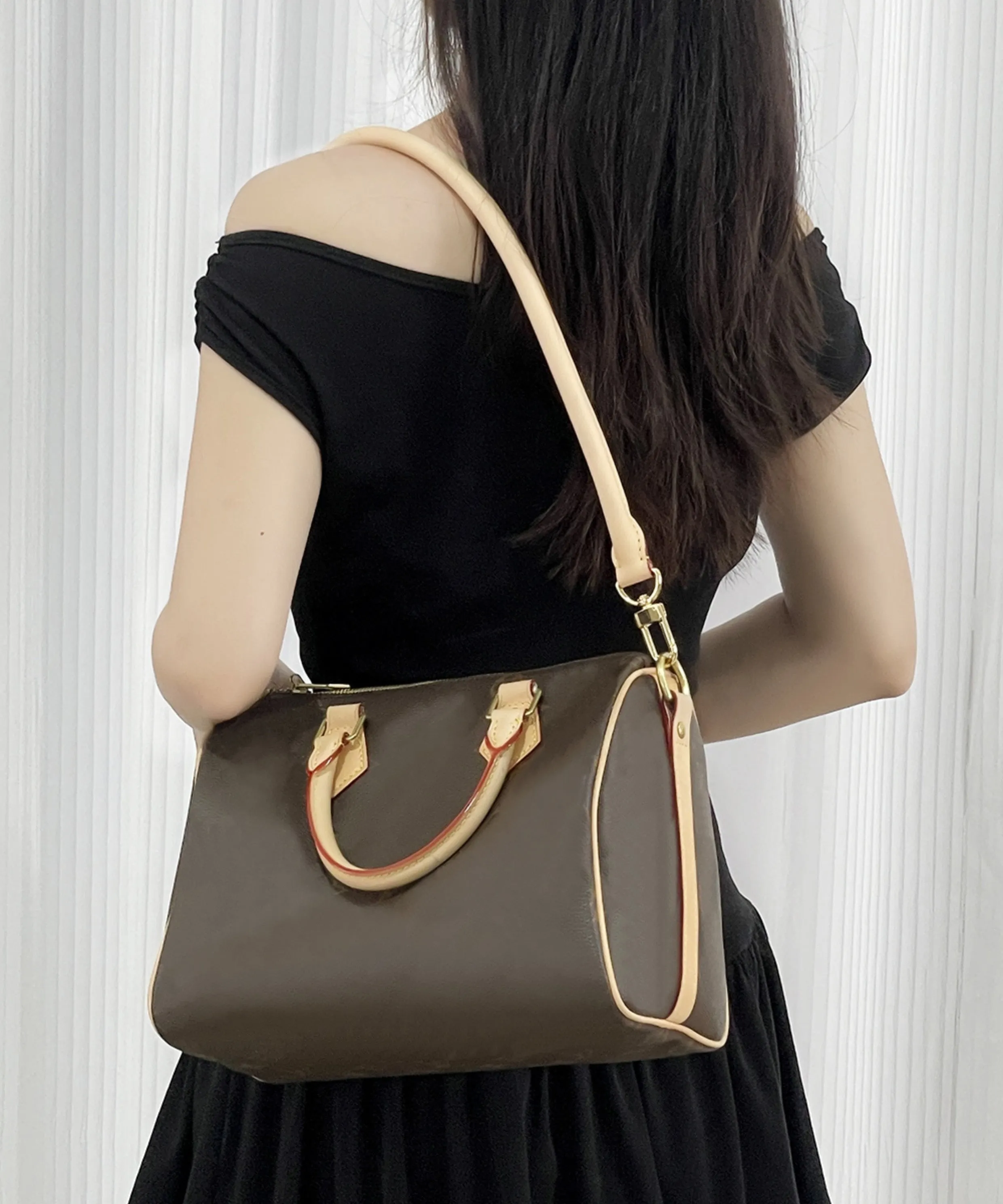 Underarm replacement strap for Speedy 20, 25, 30, genuine leather bag strap accessory.