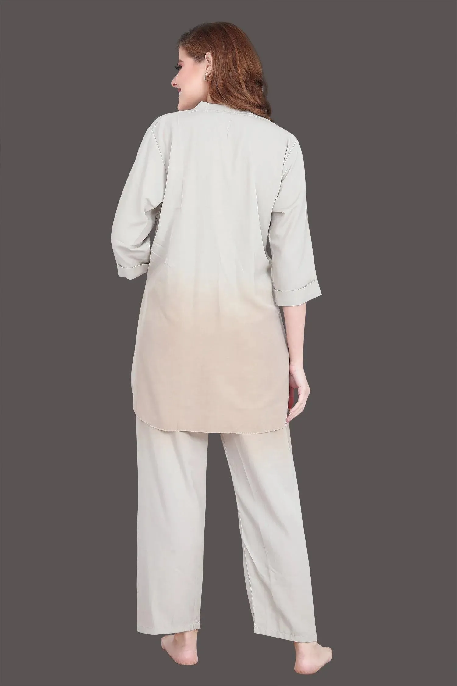 Velure Stunning Dual Shade Kurti Style Night Suit
