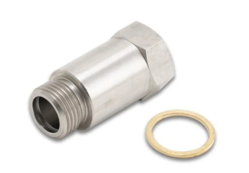 Vibrant Performance Sensor Bung Adapter - 18 mm x 1.50 Male Thread to 18 mm x 1.50 Female Thread - Stainless
