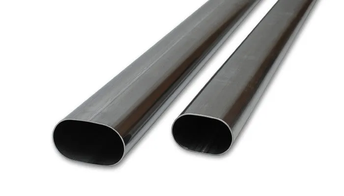 Vibrant Performance Straight Oval Tube - 3.500" Diameter - 304 Stainless - 5-Foot Length (13183)