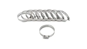Vibrant S.S. Worm Gear Clamps (Pack of 10) - Clamping Range: 0.75"-1.50"  - 12152