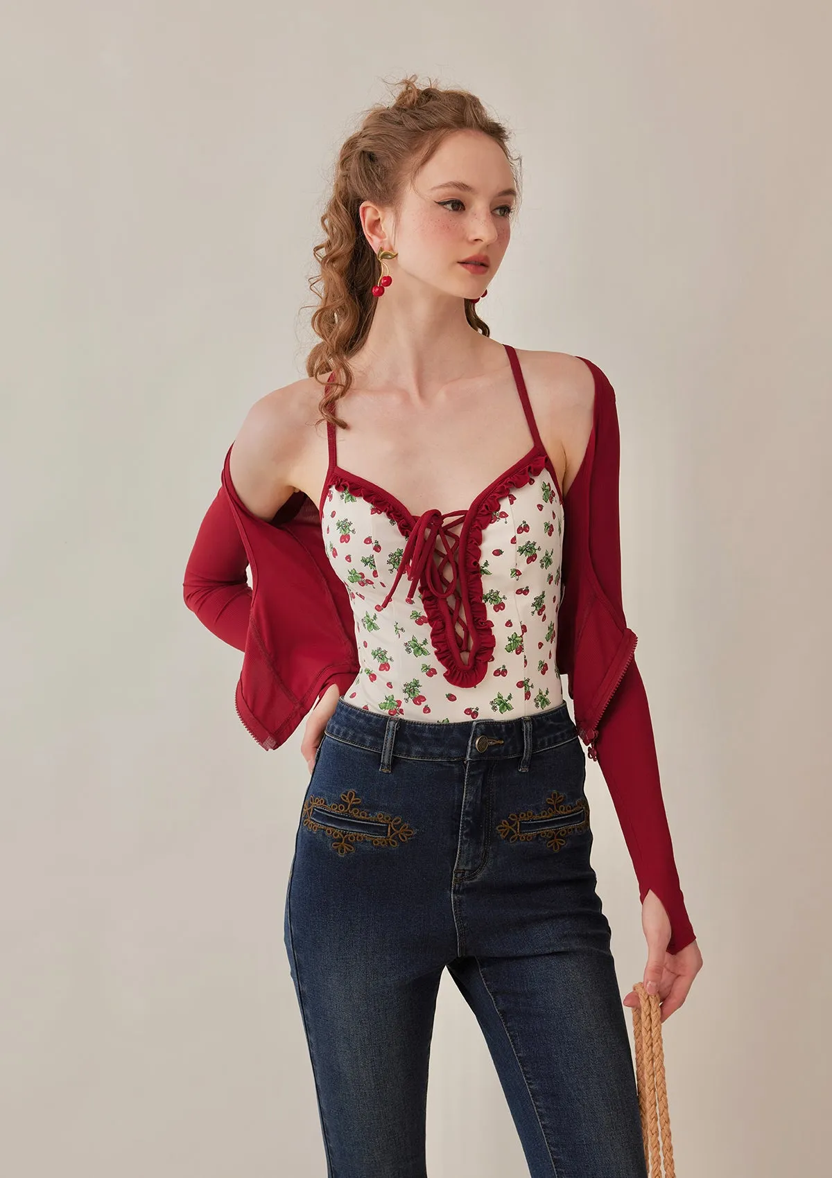 Vibrant Strawberry Bodysuit