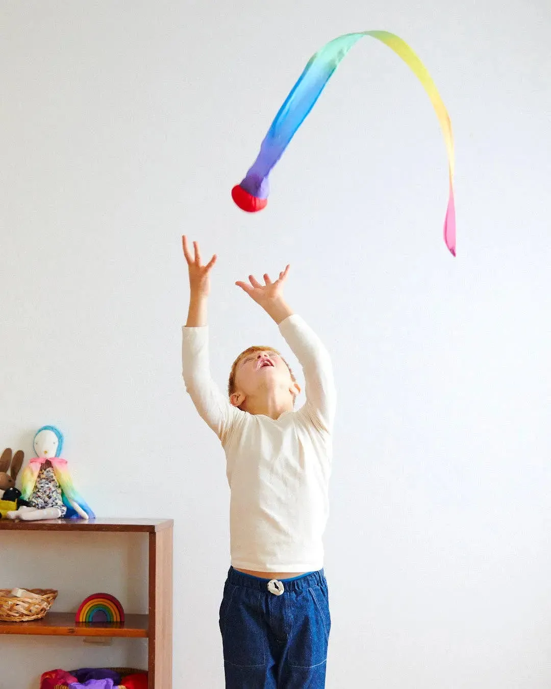 Waldorf Toy for Throwing, Movement Play: Rainbow