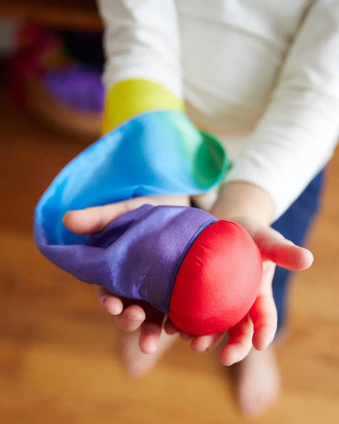 Waldorf Toy for Throwing, Movement Play: Rainbow