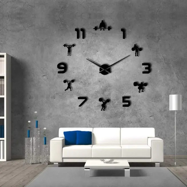 Wall clock living room bedroom creative 3D stereo mute home modern stylish decoration