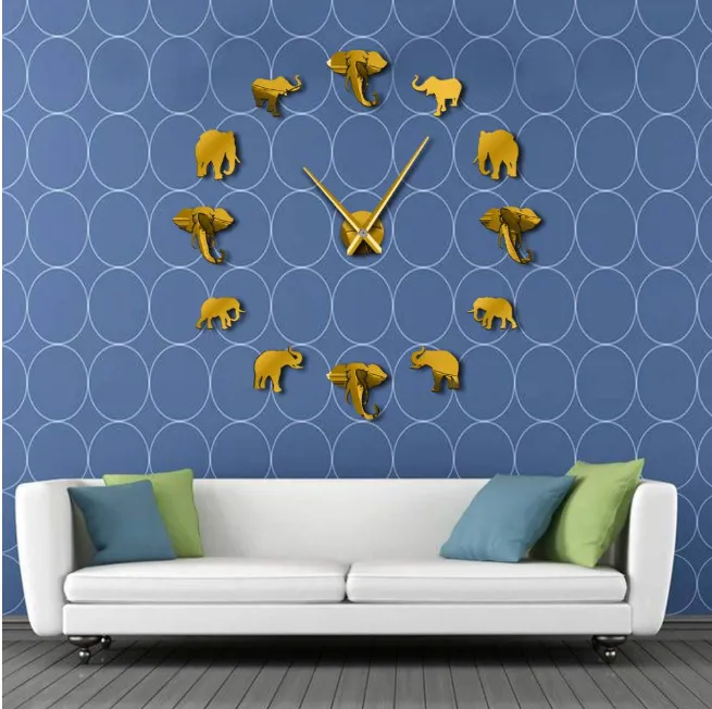 Wall clock living room bedroom creative 3D stereo mute home modern stylish decoration