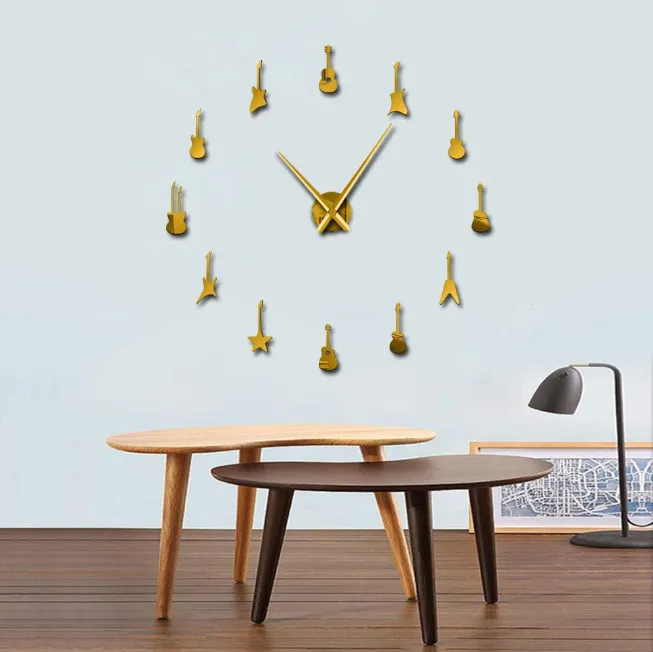 Wall clock living room bedroom creative 3D stereo mute home modern stylish decoration