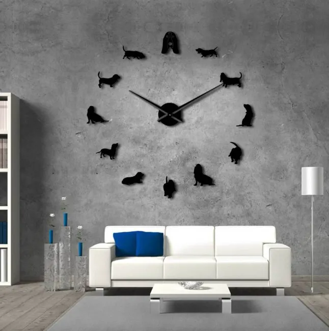 Wall clock living room bedroom creative 3D stereo mute home modern stylish decoration