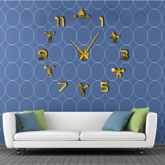 Wall clock living room bedroom creative 3D stereo mute home modern stylish decoration