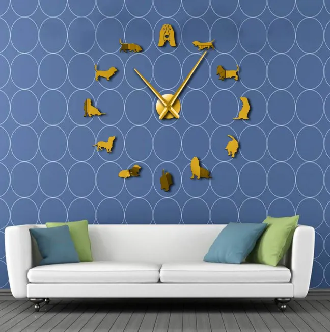 Wall clock living room bedroom creative 3D stereo mute home modern stylish decoration