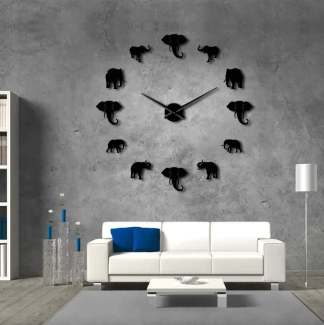 Wall clock living room bedroom creative 3D stereo mute home modern stylish decoration