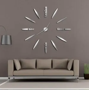 Wall clock living room bedroom creative 3D stereo mute home modern stylish decoration
