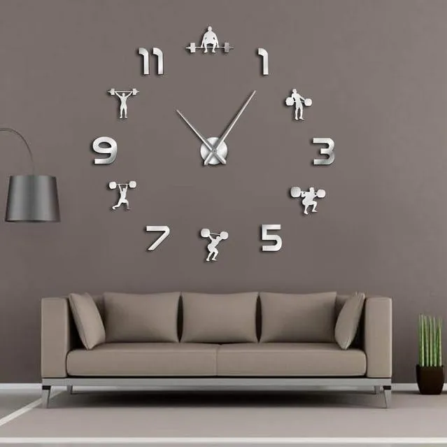 Wall clock living room bedroom creative 3D stereo mute home modern stylish decoration