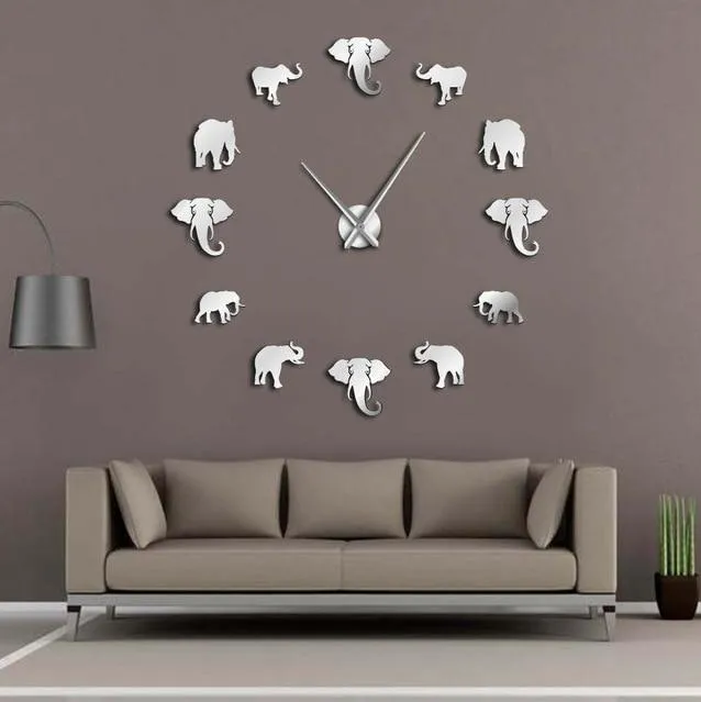 Wall clock living room bedroom creative 3D stereo mute home modern stylish decoration