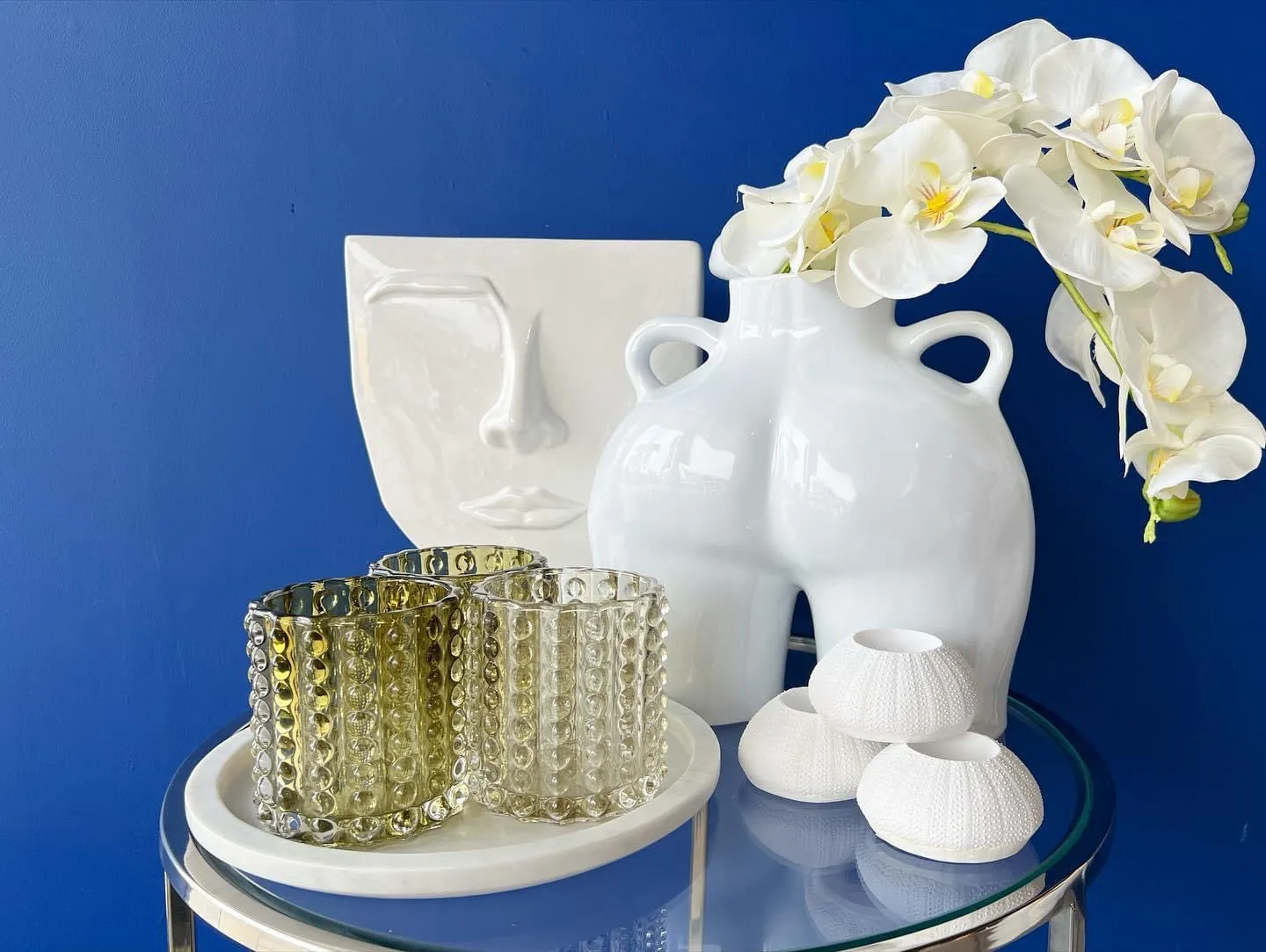 White Sea Urchin Candle Holder
