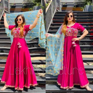 Wine Stunning Anarkali